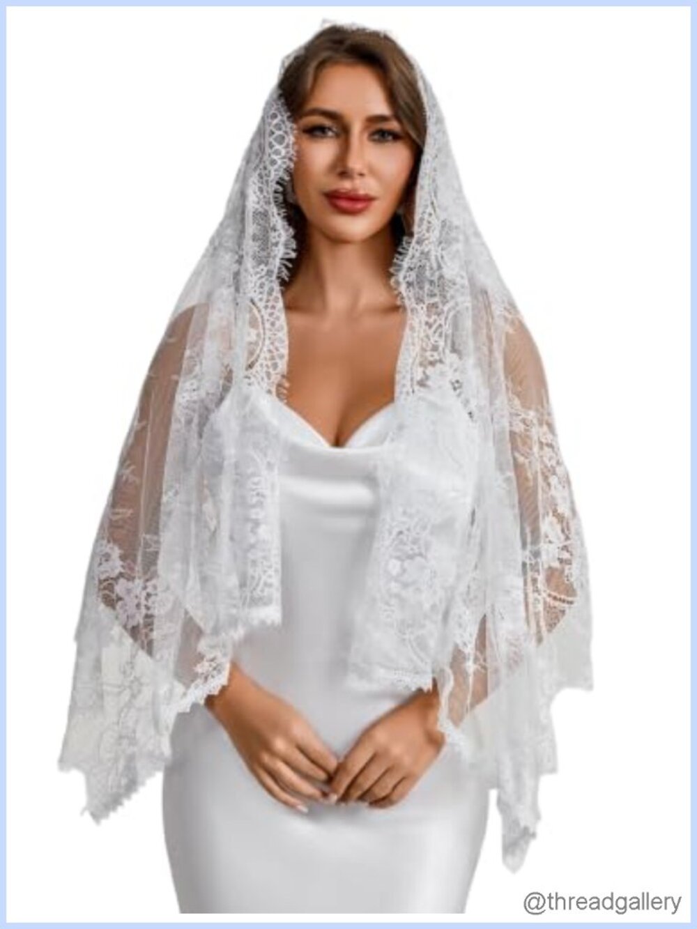 Nylon Lace Mantilla Veil Shawl Latin Mass Cathedral Head Cover One Size